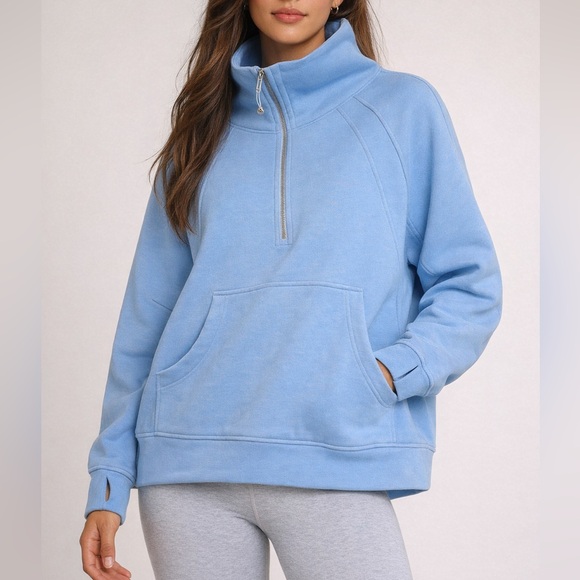 lululemon athletica Tops - lululemon athletica- Scuba Oversized Funnel- Neck Half Zip Long